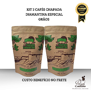 Kit 2  Pacotes do Cafés Chapada Diamantina Especial 84+ Pontos - Grãos