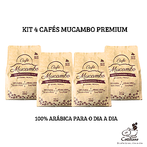 Kit 4 Pacotes de Café Mucambo Premium 100% Arábica Moído Artesanal