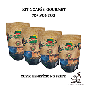 Kit 4 Pacotes Café Chapada Diamantina Gourmet 100% Arábica|  70+ Pontos