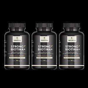 Cabelo Pele Unha STRONG BIOTINA+ Kit p/ 3 meses