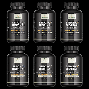 Cabelo Pele Unha STRONG BIOTINA+ Kit p/ 6 meses