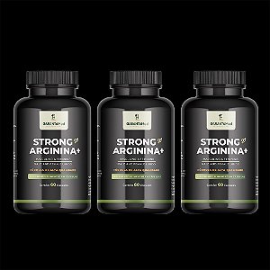 Libido Masculino e Feminino STRONG ARGININA+ Kit p/ 3 meses