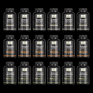 STRONG BIOTINA+ (Cabelo Pele Unha) STRONG MORO+ (Emagrecimento) STRONG ARGININA+ (Libido Masculino e Feminino) Combo p/ 6 meses, 6 frascos de cada.