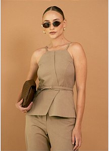 COLETE COM RECORTES PEPLUM SARJA