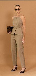 CALÇA SARJA CENOURA 2 BOTOES