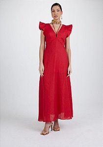 VESTIDO LONGO COM BORDADO