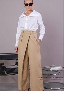 CALÇA ALFAIATARIA COM TRANSPASSE