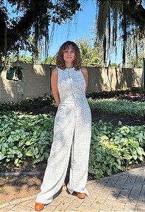 JARDINEIRA PANTALONA TWEED COM BOTOES