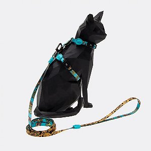 Peitoral com Guia FreeFaro para Gatos Scooby Doo M