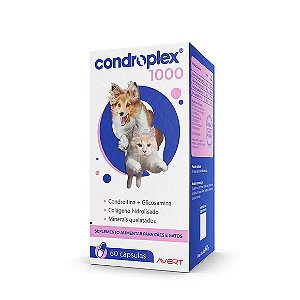Condroplex 1000 Suplemento Avert para Cães e Gatos 60 cápsulas