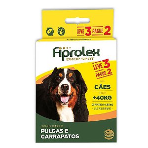 Combo Antipulgas Fiprolex Cães acima de 40kg Único
