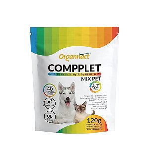 Suplemento Compplet Mix Pet A-Z Tabs 60 tabletes Organnact 120 g