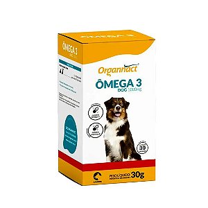 Ômega 3 Dog 1000 mg Organnact 30 comprimidos
