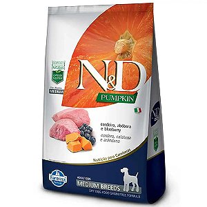 Ração N&D Pumpkin Cães Adultos Raças Médias Cordeiro 2,5 kg