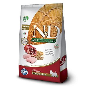 Ração N&D Ancestral Grain Cães Senior Mini Frango 2,5 kg