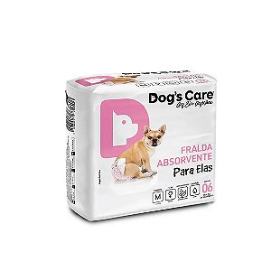 Fralda Higiênica Fêmea Dogs Care 6 unidades M