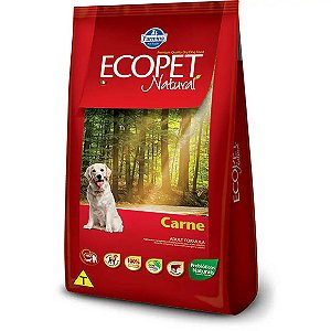 Ração Ecopet Natural Cães Adultos Carne 15 kg