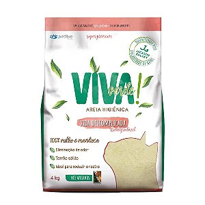 Areia Higiênica Biodegradável Vida Descomplicada Viva Verde 4 kg