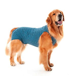 Roupa Pós-Cirúrgica para Cães Machos Castração Pet Med Azul Nº 0