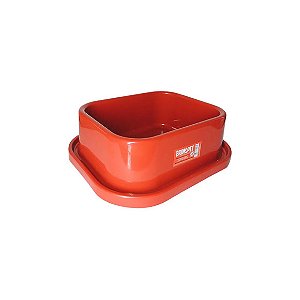 Tigela Comedouro Antiformiga Cachorro e Gato Vermelho GG