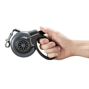 Guia Retrátil Mimo Conceito Smart Walk Sistema Abs Emborrachada Fita 4 Metros Até 40kgs Preto Mimo G
