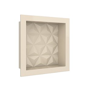 Nicho para Banheiro Mult 30x30cm Bege Texturizado Triangular Cozimax