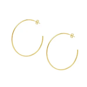 Brinco Argola Médio Folheado A Ouro 18k