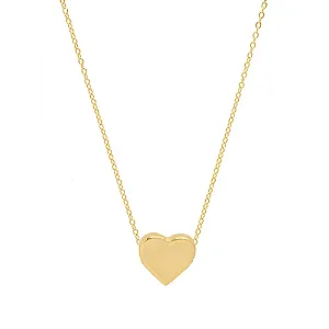 Colar Coração Delicado Folheado A Ouro 18k