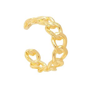 Piercing Fake Correntaria Folheado A Ouro 18k