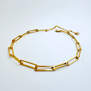 Choker Corrente Folheado A Ouro 18k