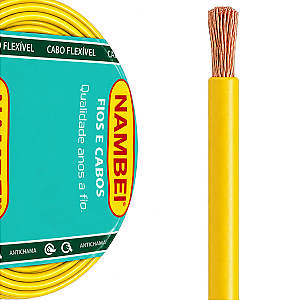 Cabo Flexível 4,00 mm 750v Amarelo C/1 Metro Nambei