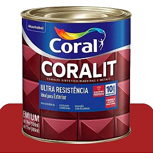 Esmalte Coral Coralit Ultra Vermelho Brilhante 0,9L