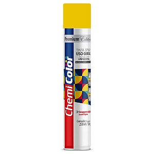 TINTA SPRAY BRILHANTE 250ML CHEMICOLOR AMARELO
