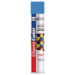 TINTA SPRAY BRILHANTE 250ML CHEMICOLOR AZUL CLARO