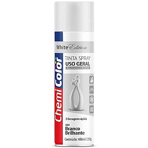 TINTA SPRAY FOSCO 400ML CHEMICOLOR BRANCO