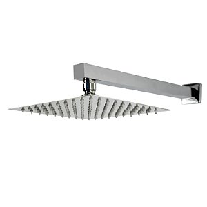Ducha de Banho Quadrada 20x20 Parede C/ Braço 30cm Inox