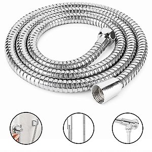 Engate Flexível Aço Inox Para Duchas 1/2'' x 1,50 Metros