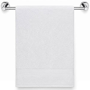 Porta Toalha de Banho Metal Inox Cromado Design Redondo 55 cm