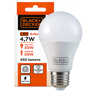 Lâmpada Bulbo Led 4,7 Watts 6500k Luz Branca Bivolt