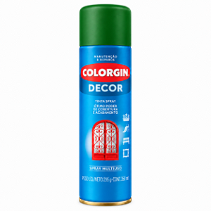 Tinta Spray Verde Folha Brilhante 360ml Colorgin Decor
