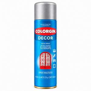 Tinta Spray Alumínio Brilhante 360ml Colorgin Decor