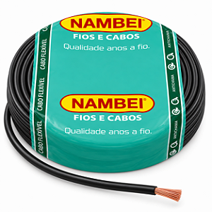 Cabo Flexível 1,50mm 750v Preto Rolo C/100m Nambei