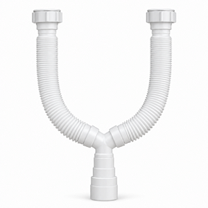 Sifão Universal Saída Dupla PVC Extensível Luxsanit