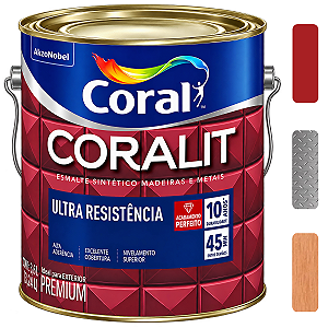 Esmalte Coral Coralit Ultra Vermelho Brilhante Galão 3,6l