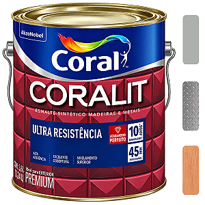 Esmalte Coral Coralit Ultra Prata Platina Brilhante Galão 3,6l