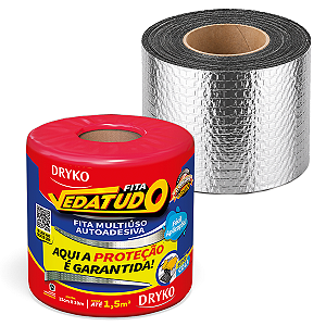 Fita Adesiva Veda Tudo Manta Asfáltica 15cmx10m Dryko