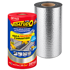 Fita Adesiva Veda Tudo Manta Asfáltica 30cmx10m Dryko
