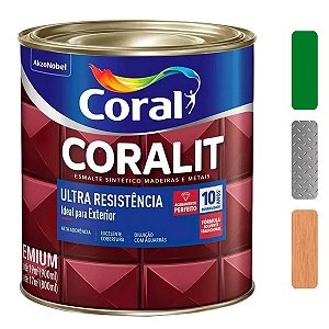 Esmalte Coral Coralit Verde Folha Brilhante 900 ml