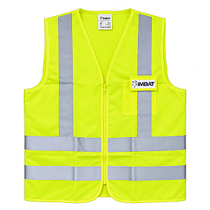 Colete Refletivo Amarelo C/ Bolso e Ziper Tam G