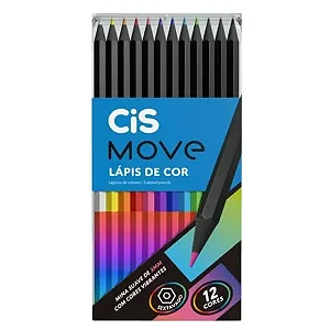 LÁPIS DE COR TRIANGULAR - MOVE - 12 CORES - CIS